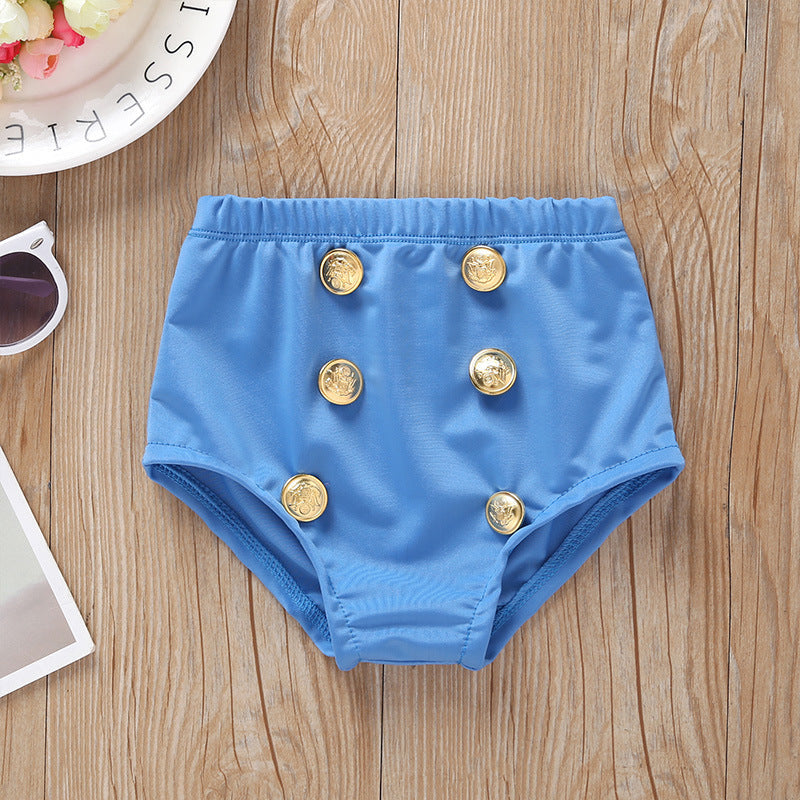 Baby Girl Striped Patterns Shorts Swim