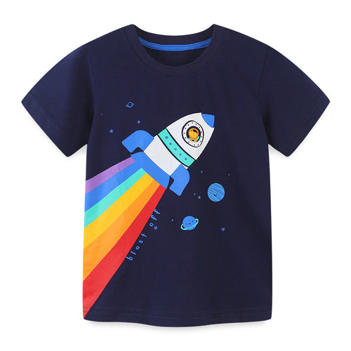 Baby Boy Rocket Print T-Shirt