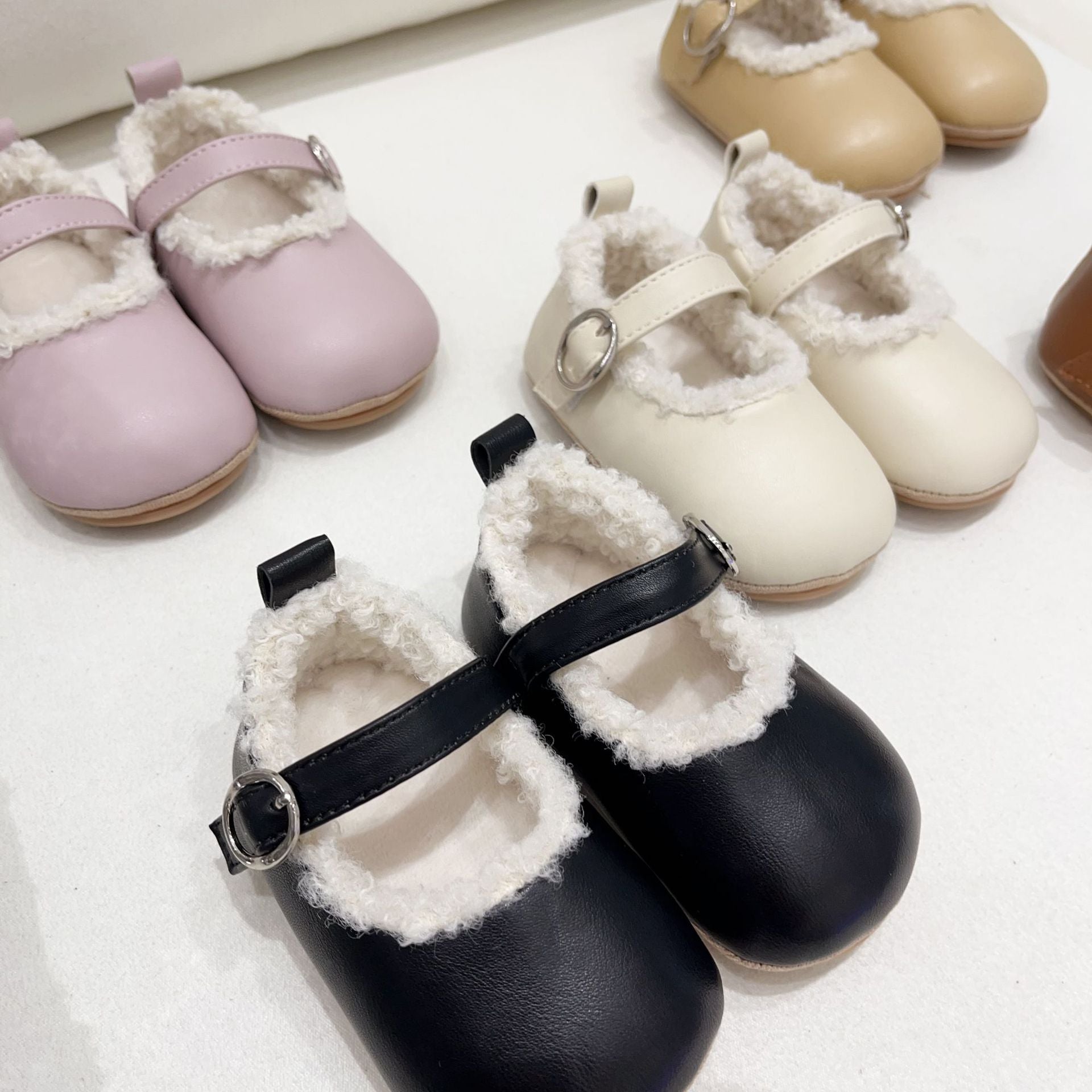 Infant Baby Girl Solid Color Warm Shoes