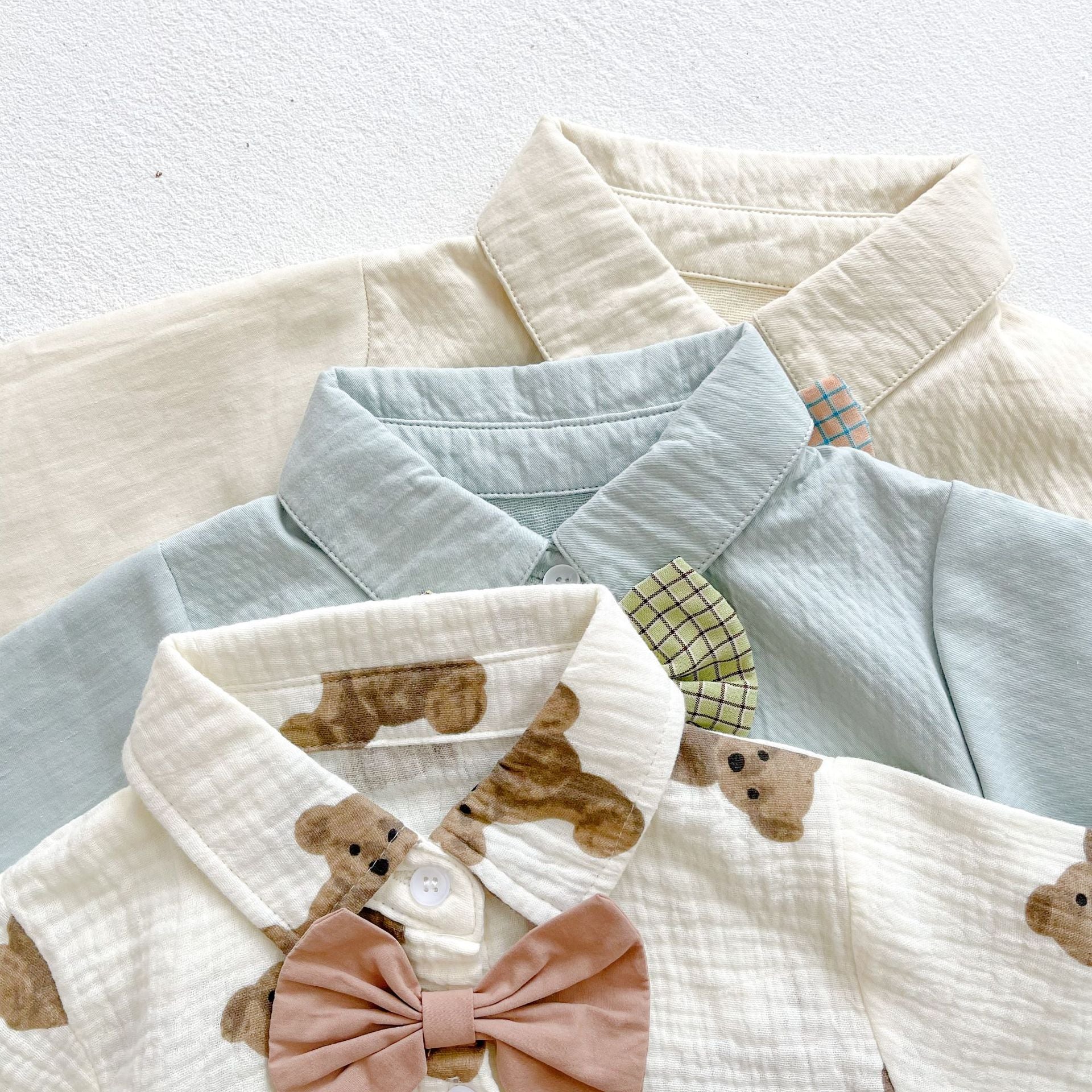 Baby Boy Solid Color Breasted Design