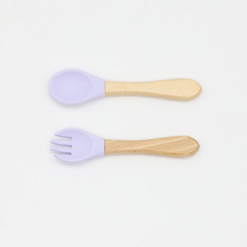 Baby Food Silicone Spoon Fork Cutlery