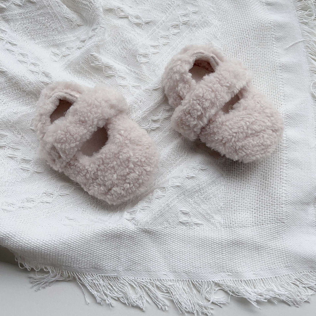Infant Baby Solid Color Plush Warm Shoes