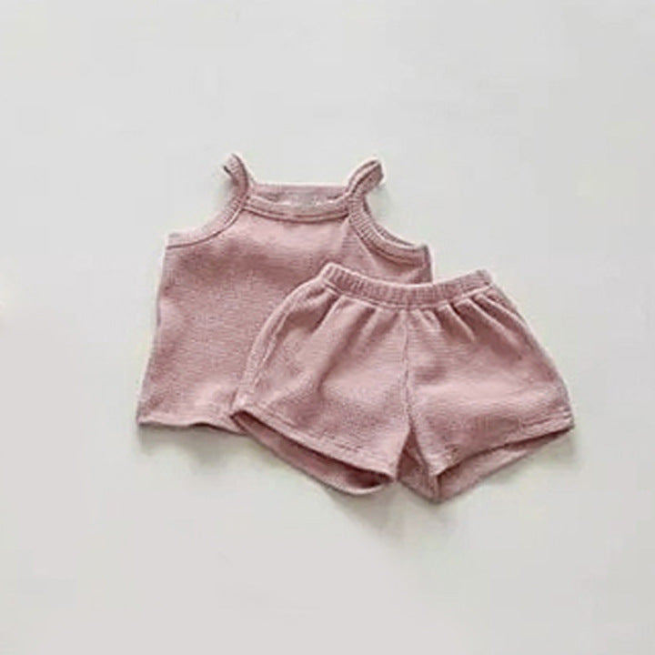 Baby Quality Waffle Knitted Shorts Sets