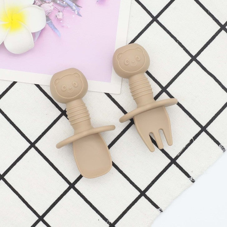 Baby Bear Food Training Silicone Spoon