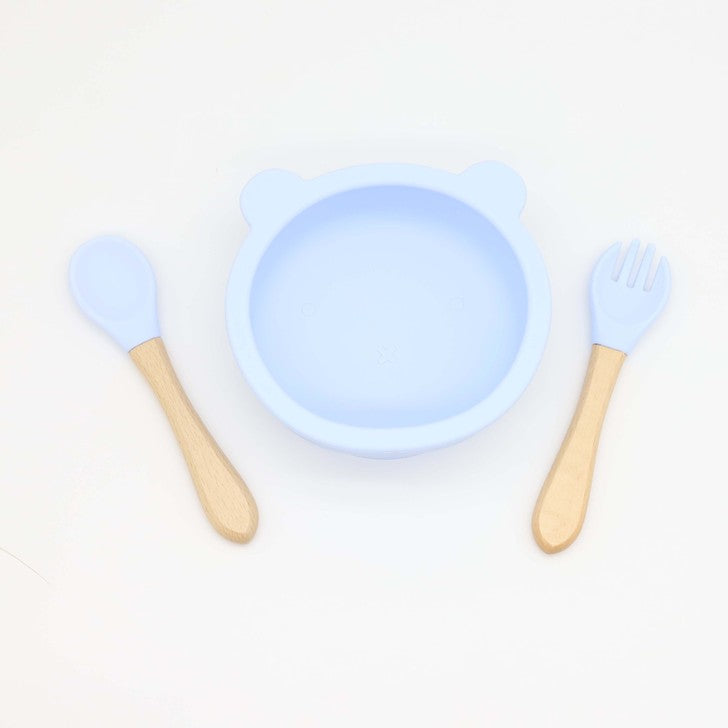 Baby Bear Shape Food Training Silicone Bowl