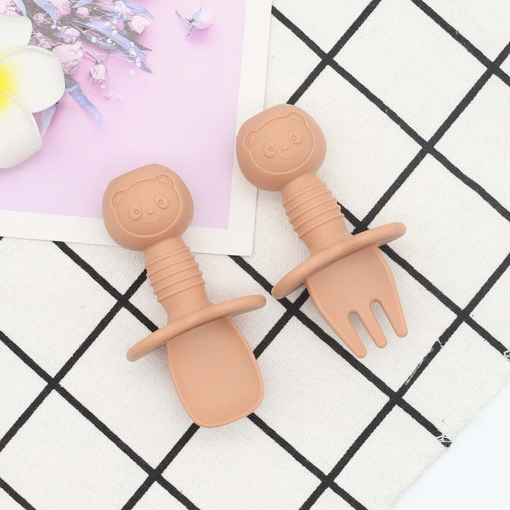 Baby Bear Food Training Silicone Spoon