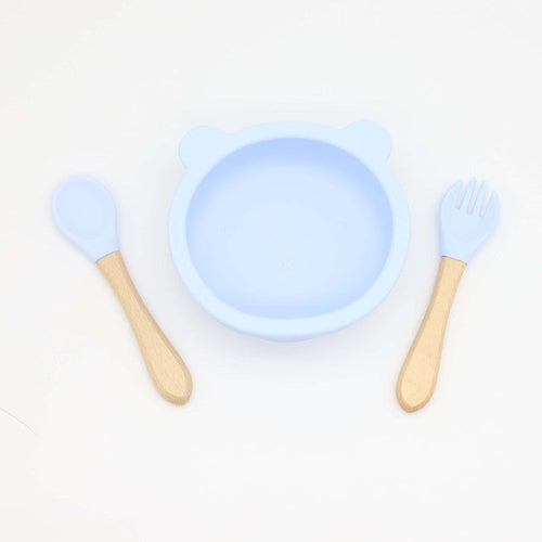 Baby Bear Shape Food Training Silicone Bowl