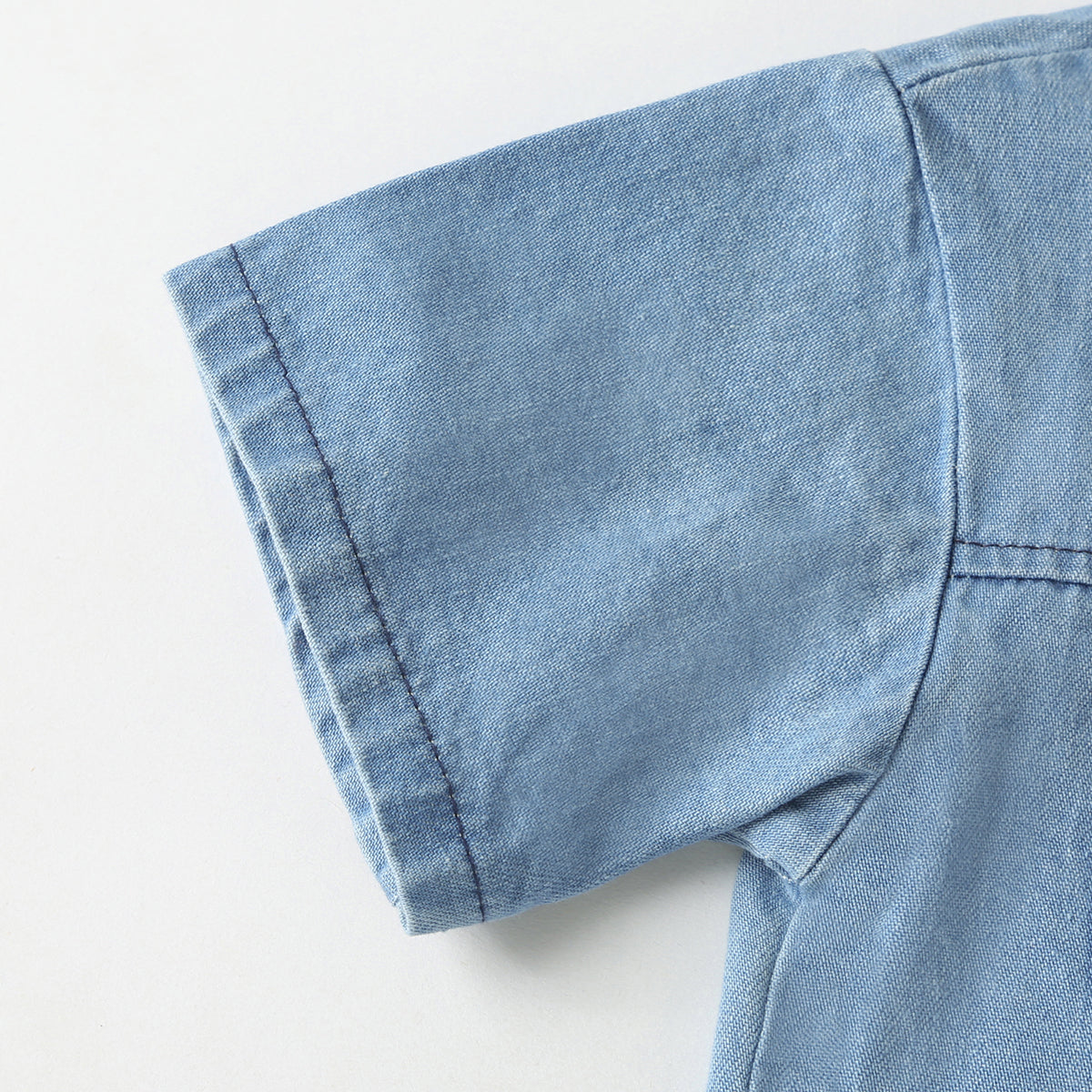 Baby Solid Color Butoon Shorts