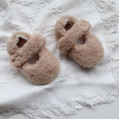Infant Baby Solid Color Plush Warm Shoes