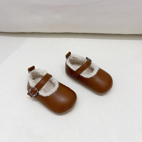 Infant Baby Girl Solid Color Warm Shoes