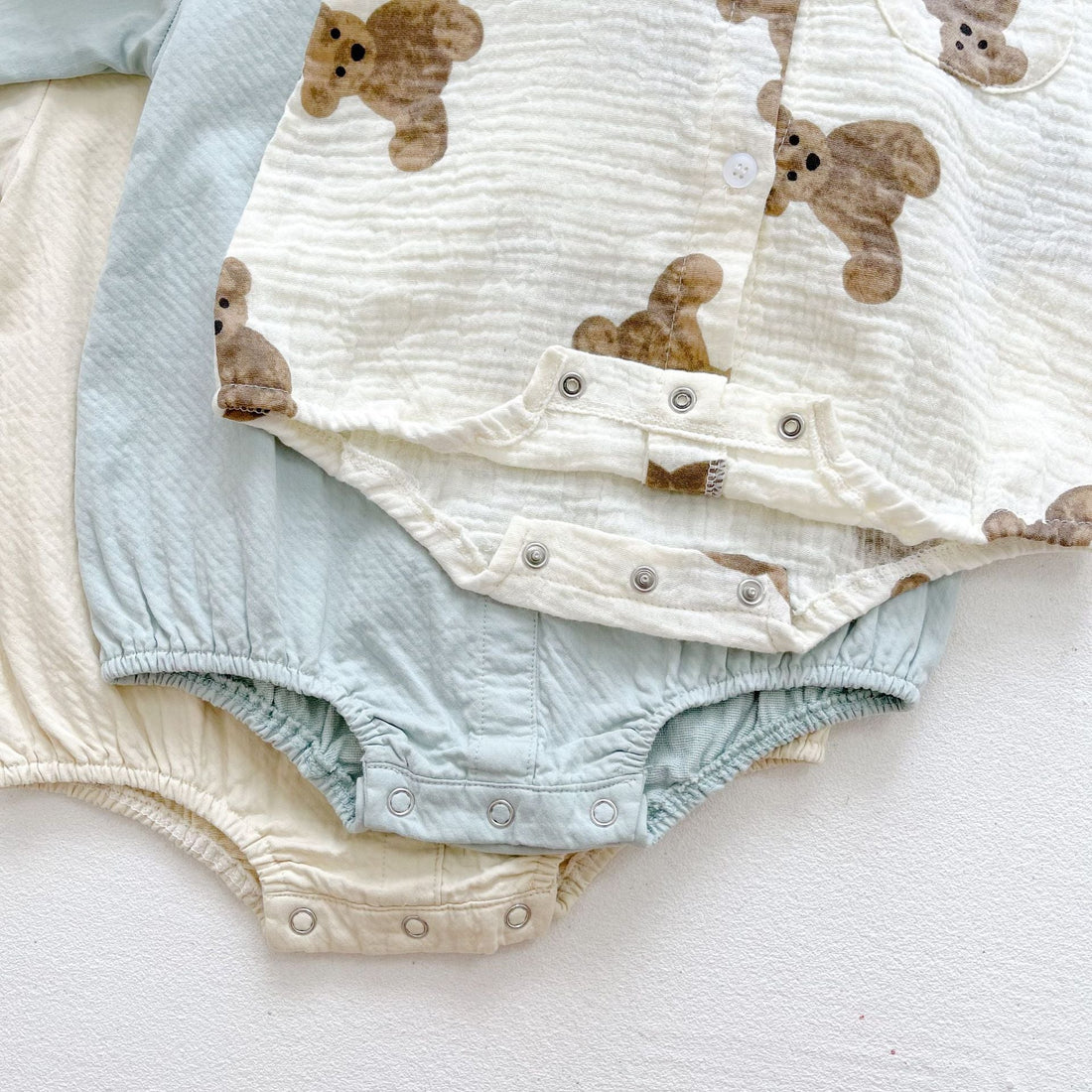 Baby Boy Solid Color Breasted Design