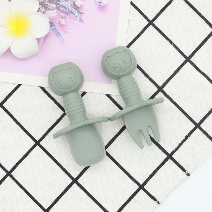 Baby Bear Food Training Silicone Spoon