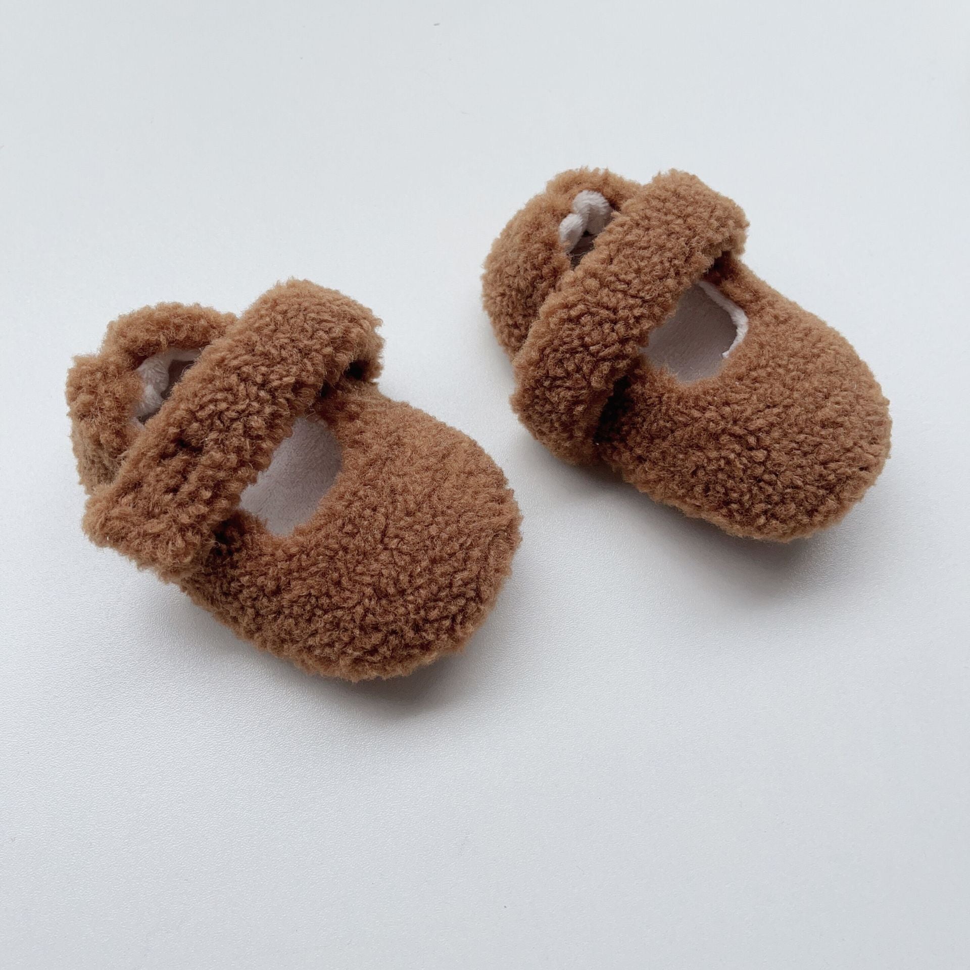 Infant Baby Solid Color Plush Warm Shoes