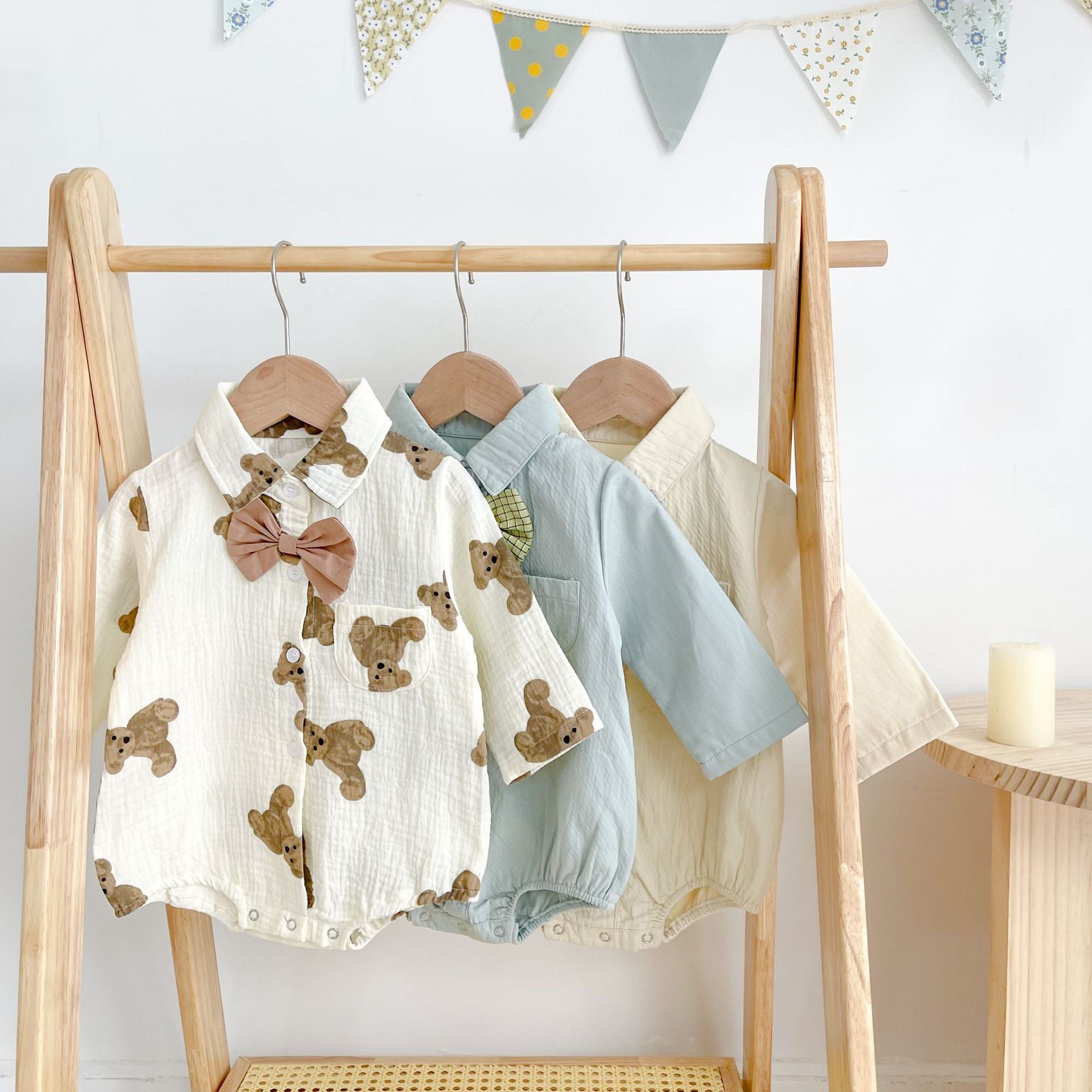 Baby Boy Solid Color Breasted Design