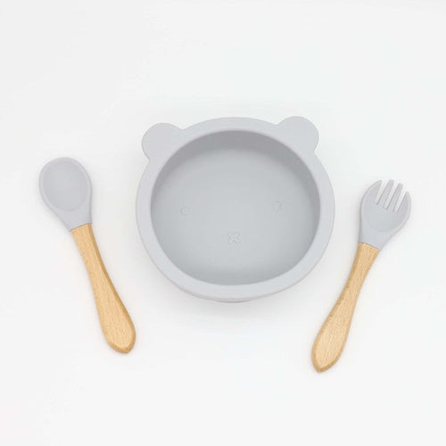 Baby Bear Shape Food Training Silicone Bowl