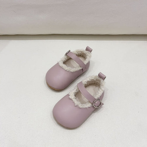 Infant Baby Girl Solid Color Warm Shoes