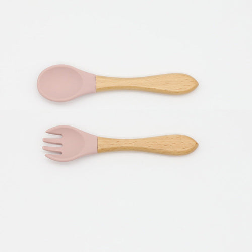 Baby Food Silicone Spoon Fork Cutlery